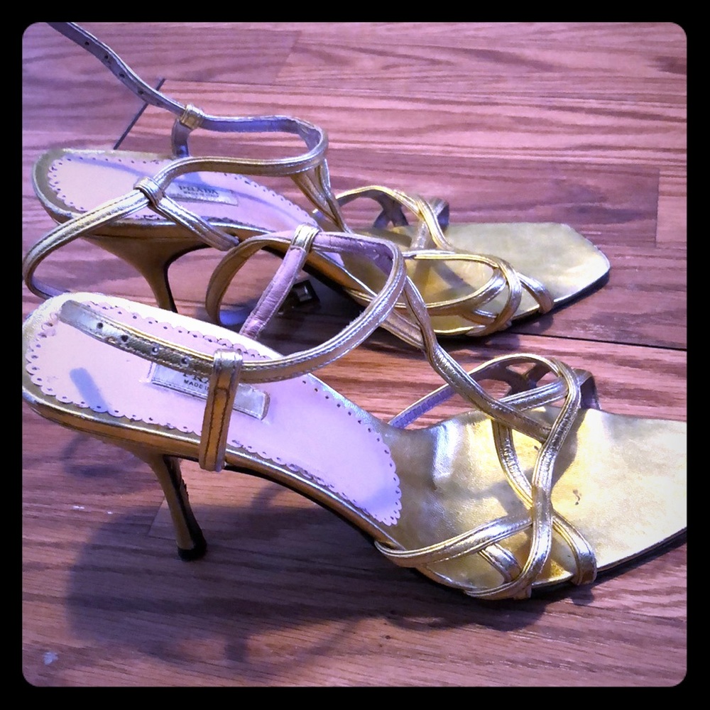 Gold Prada sandals size 39